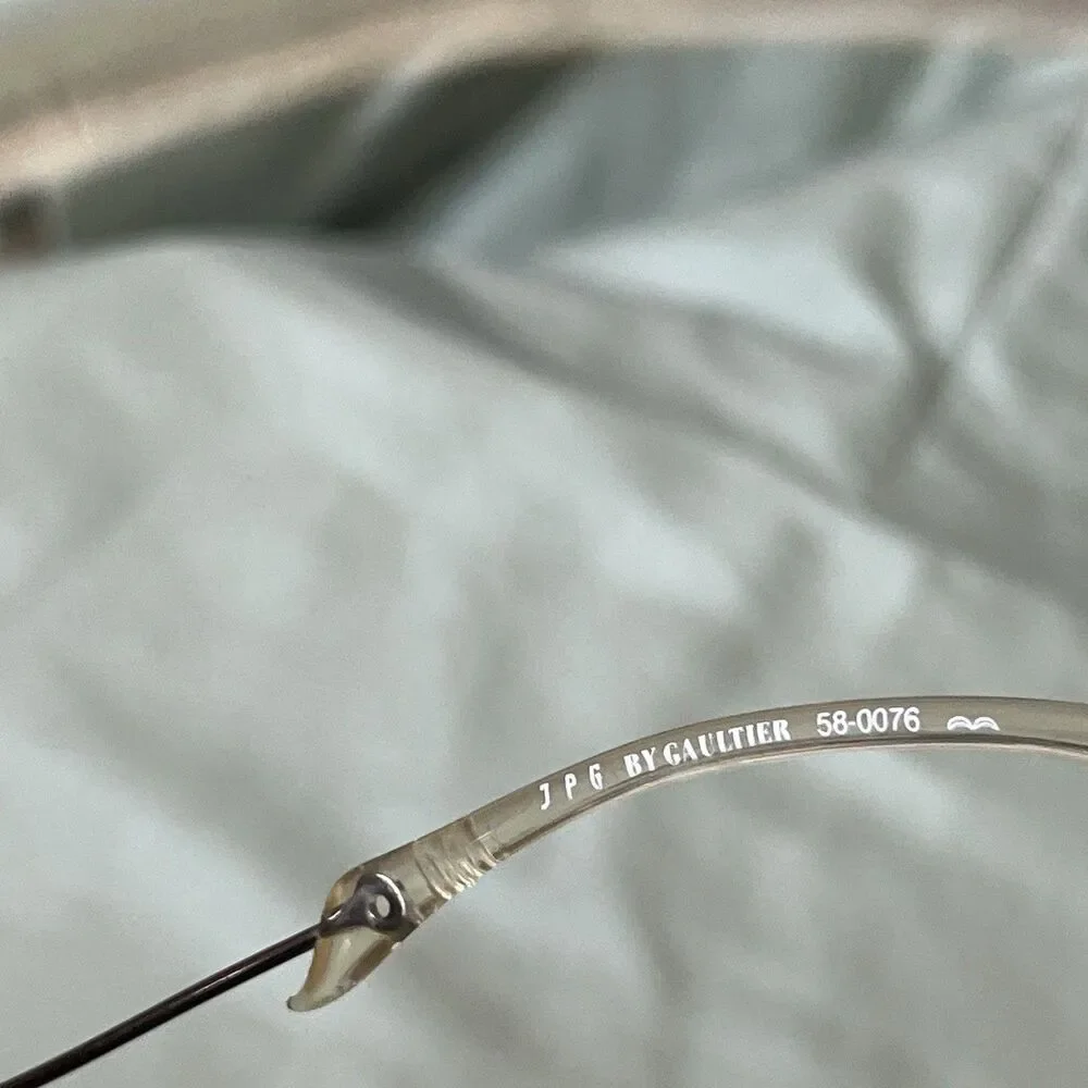 Jean Paul Gaultier JPG 58-0076 Sunglasses Silver Wire Frames Oval Lens UV - Picture 10 of 14